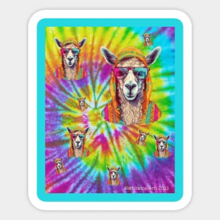 Psychedelic Llamas Sticker